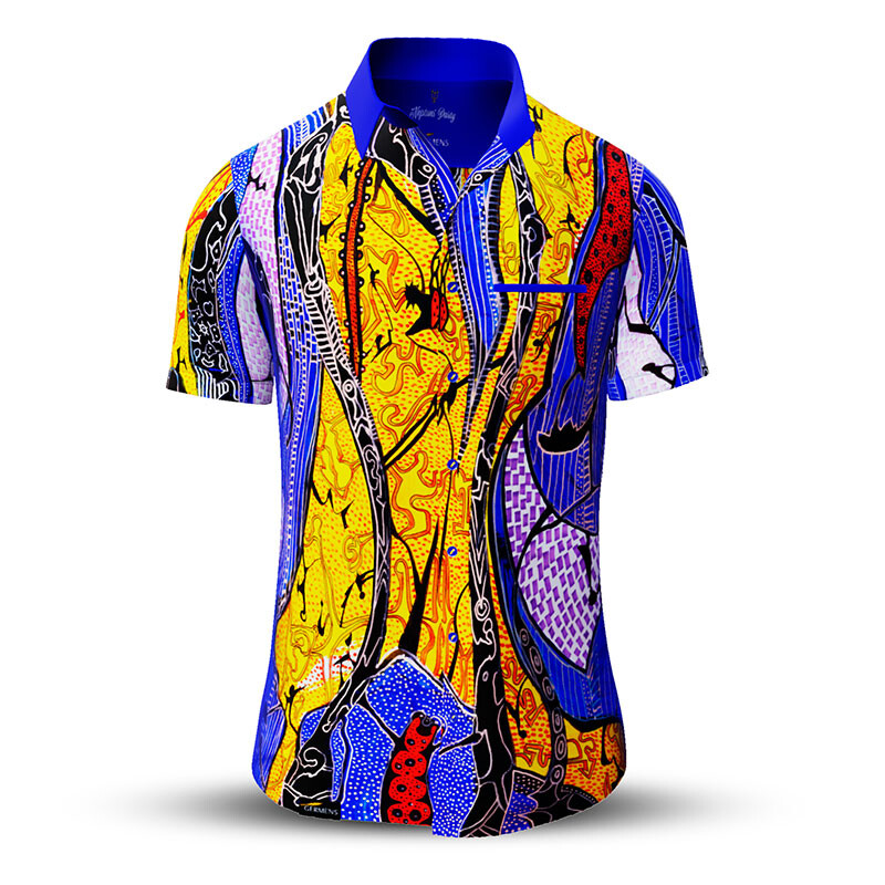 Summer shirt for men NEPTUNS PARTY - 100% cotton - 10 sizes from XS to 6XL - exceptional design - finest workmanship - fabrics made in Germany - limited edition and exclusive