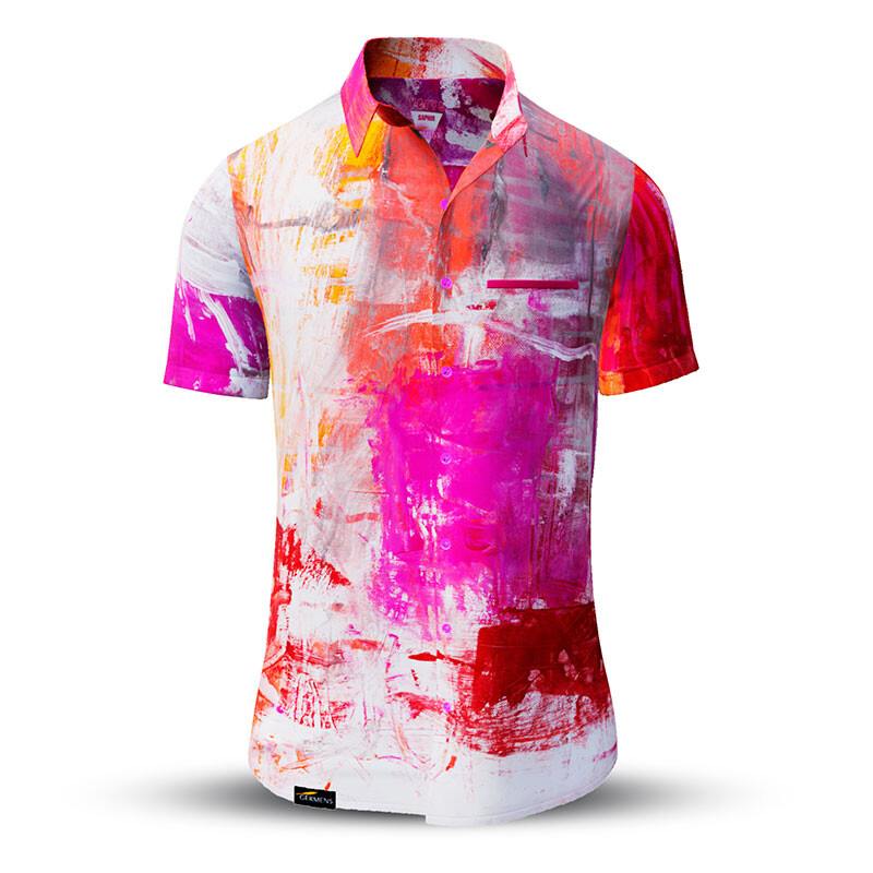 Sommerhemd Herren VERVE SAPHIR - 100 % Baumwolle - 10 Größen von XS - 6XL - außergewöhnliches Design - feinste Verarbeitung - Stoffe Made in Germany - limitiert und exklusiv