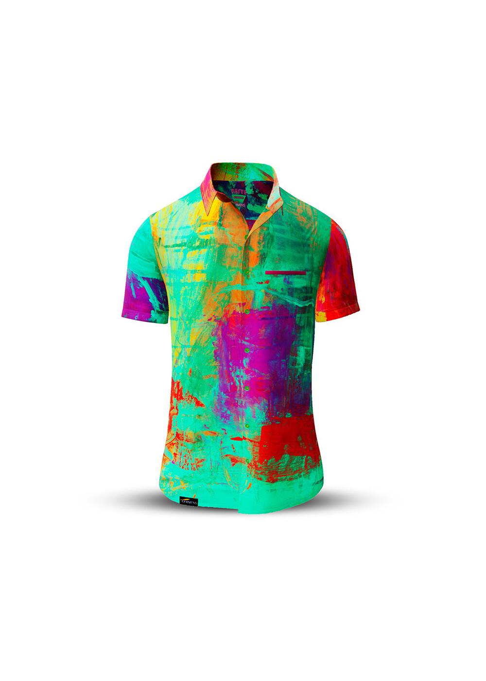 Buntes Sommerhemd Herren VERVE SMARAGD - GERMENS
